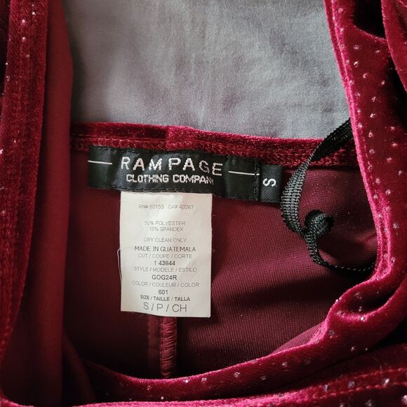 Y2K RAMPAGE Red Burnout Velvet Halter Midi Dress Size Small Whimsigoth Fairy - Picture 3 of 6